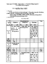Giáo án Hóa học Lớp 8 - Tiết 16 Kiểm tra viết - Năm học 2016-2017